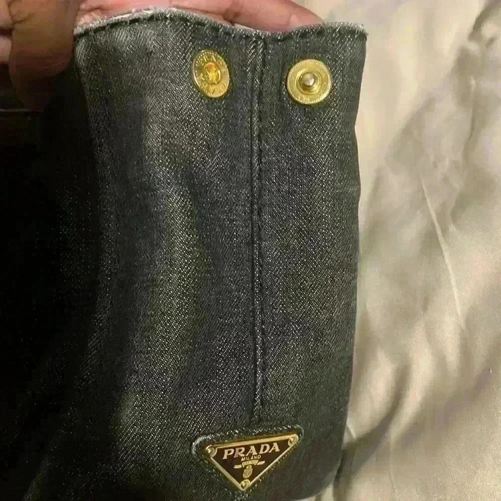 Prada Canapa Denim Tote w/Strap and Authenticity Card - Picture 13 of 13